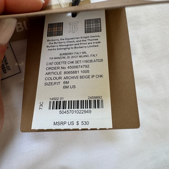 NWT! Burberry baby 2 pc dress set - Picture 8 of 8